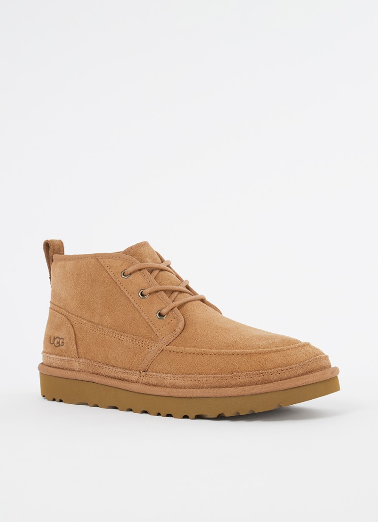 UGG Heren Neumel veterschoen van suède met wol in de kleur Donkeroranje, maat: 46