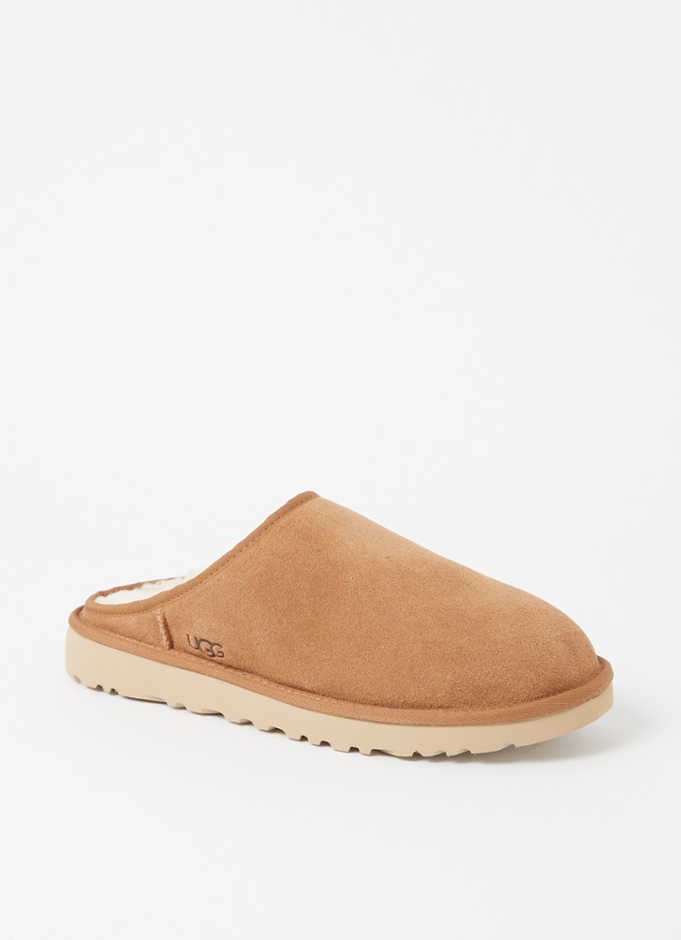 UGG Heren Classic Slip-On muiltje van suède in de kleur Kastanjebruin, maat: 42