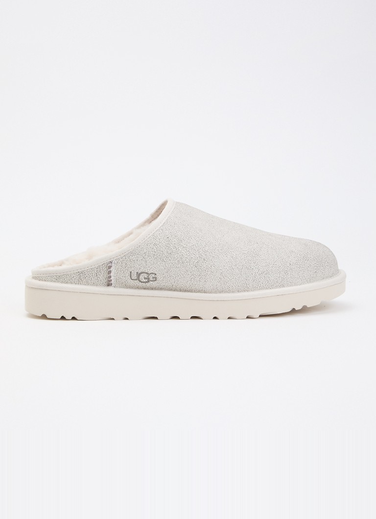 UGG Heren Classic muiltje van leer in de kleur Wit, maat: 44