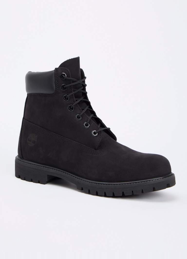 Timberland Heren Premium 6-Inch veterboot van leer in de kleur Zwart, maat: 42