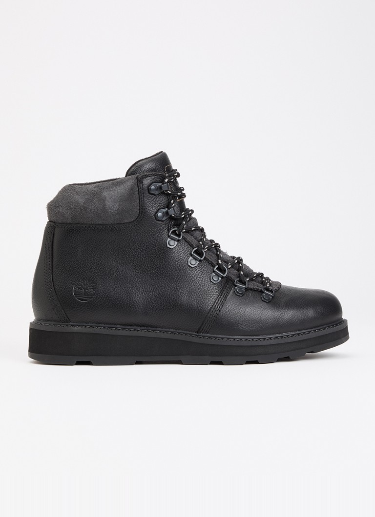 Timberland Heren Britton Mills veterschoen van leer met details van suède in de kleur Zwart, maat: 40