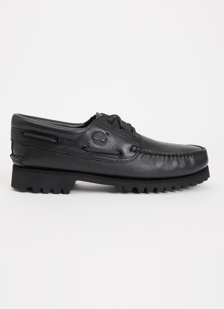 Timberland Heren Authentic bootschoen van leer in de kleur Zwart, maat: 42