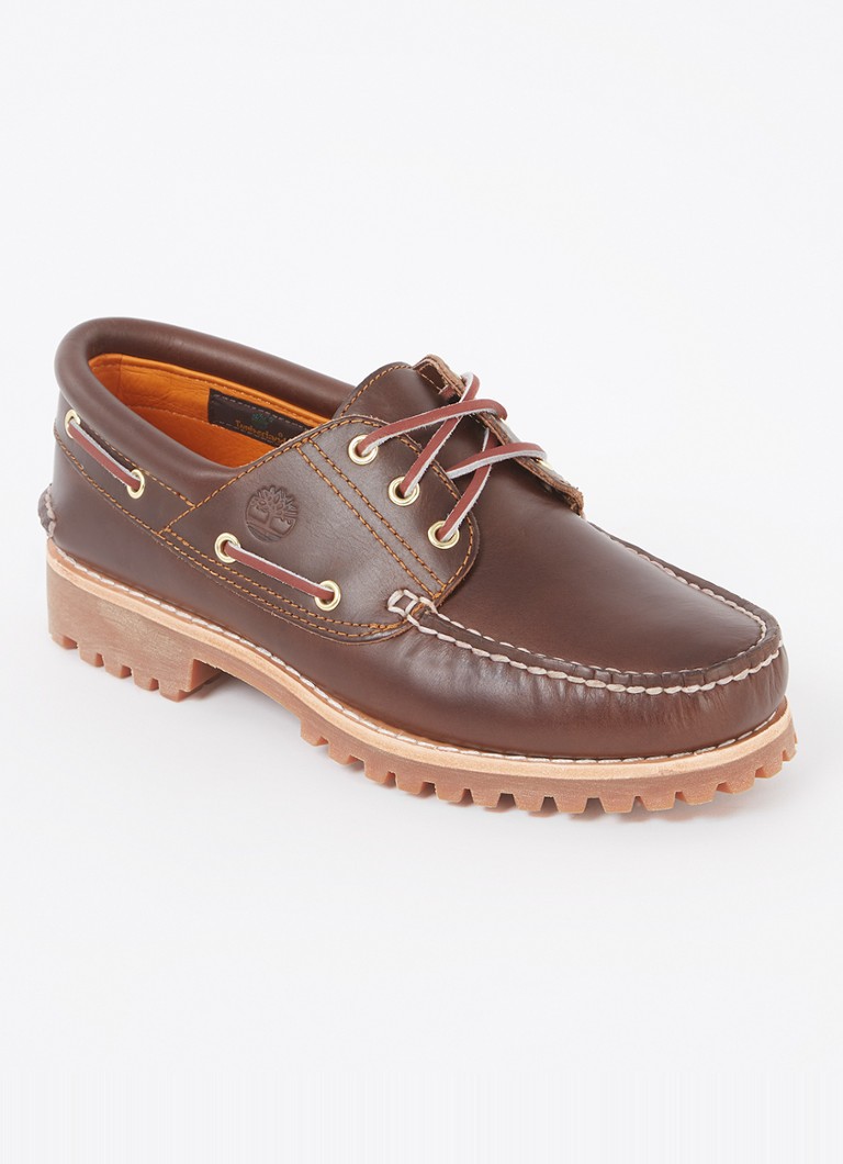 Timberland Heren Authentic 3 Eye Classic bootschoen van leer in de kleur Bruin, maat: 45