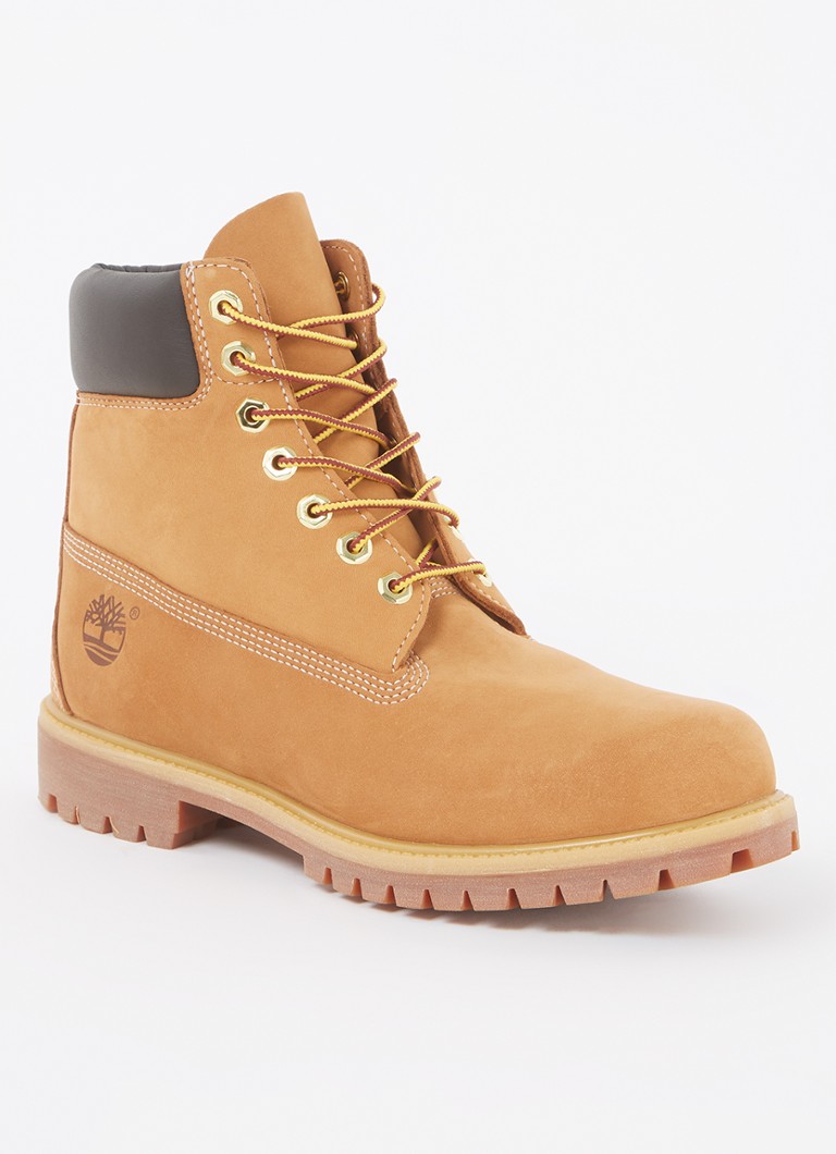 Timberland Heren Premium 6-Inch veterboot van leer in de kleur Geel, maat: 41,5
