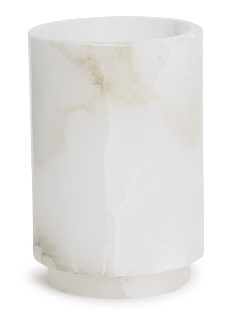 Stoned Moe waxinelichthouder L 15 cm Wit - Deal