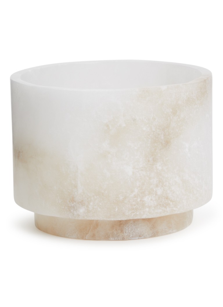 Stoned Meeny waxinelichthouder M 13 cm Wit - Deal