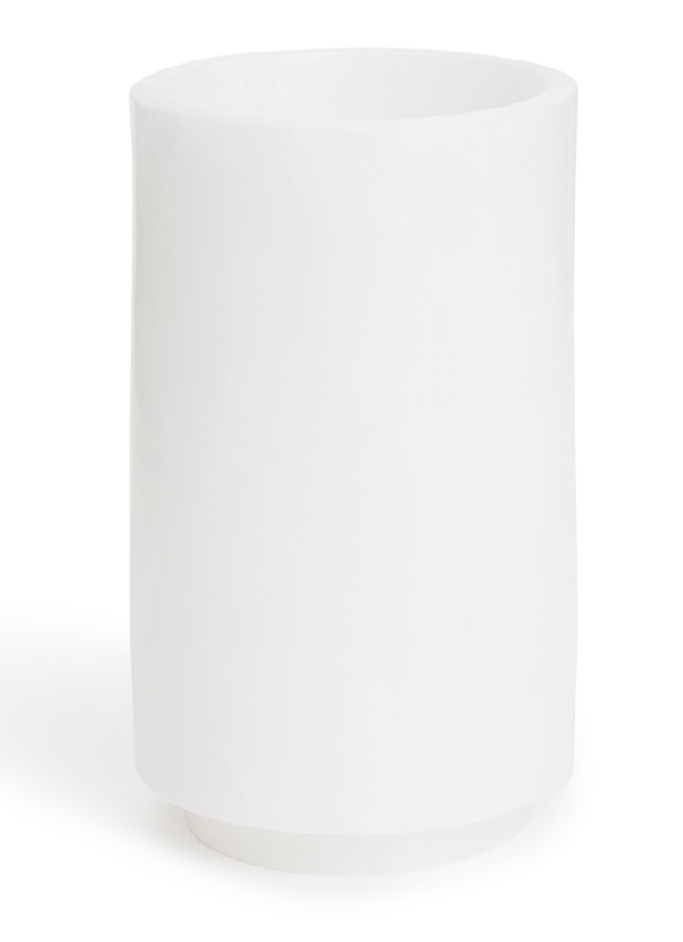 Stoned Alabaster Miny waxinelichthouder 15 cm Wit - Deal