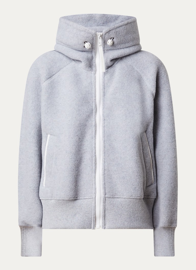 Canada Goose Dames Chiliwack jack van wol met capuchon in de kleur Lichtgrijs, maat: L