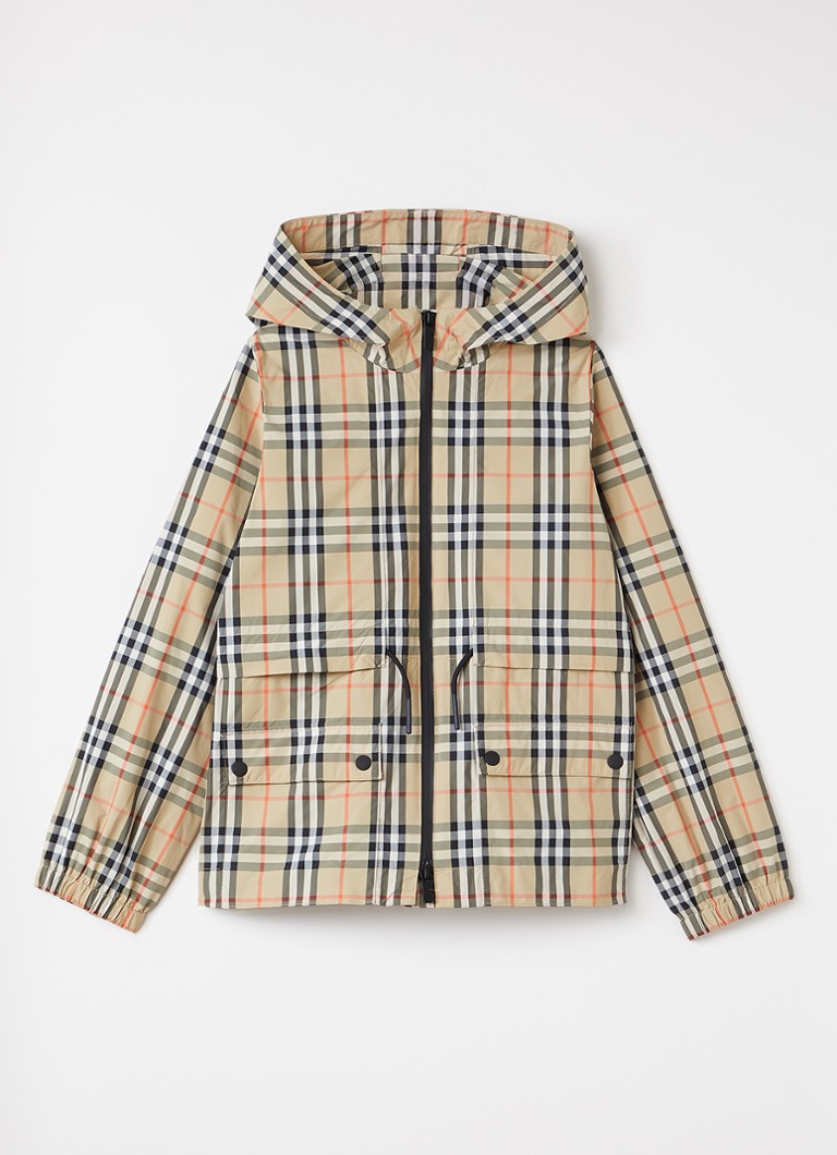Burberry Meisjes Briony jack met ruitdessin in de kleur Camel, maat: 140