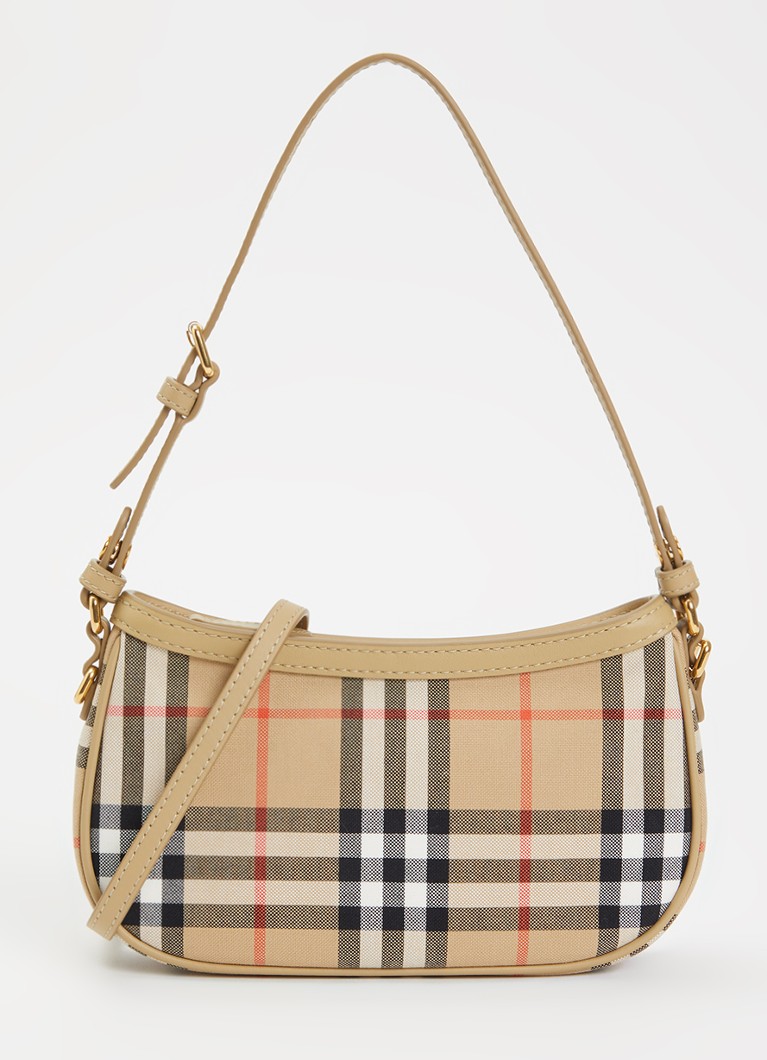 Burberry Meisjes Eugenie schoudertas met ruitdessin en details van leer