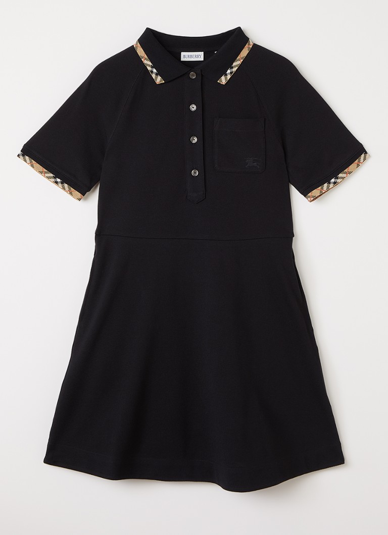 Burberry Meisjes Romola polo met borstzak in de kleur Zwart, maat: 128