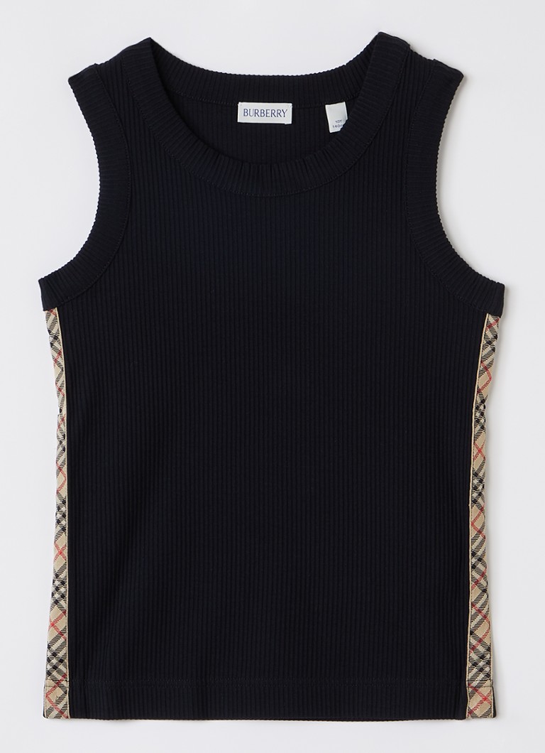 Burberry Meisjes Gabriele tanktop met ribstructuur in de kleur Zwart, maat: 140
