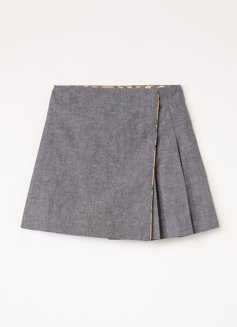 Burberry Meisjes Broekrok met plooidetail in de kleur Grijs, maat: 12Y=152