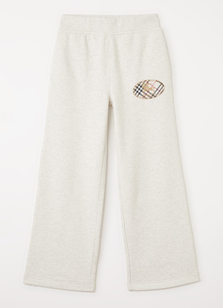 Burberry Meisjes Wide fit joggingbroek met logo in de kleur Wit, maat: 14Y=164