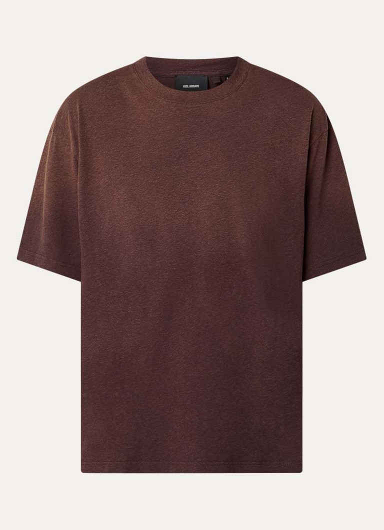 Axel Arigato Heren Bubble T-shirt met backprint in de kleur Donkerbruin, maat: M