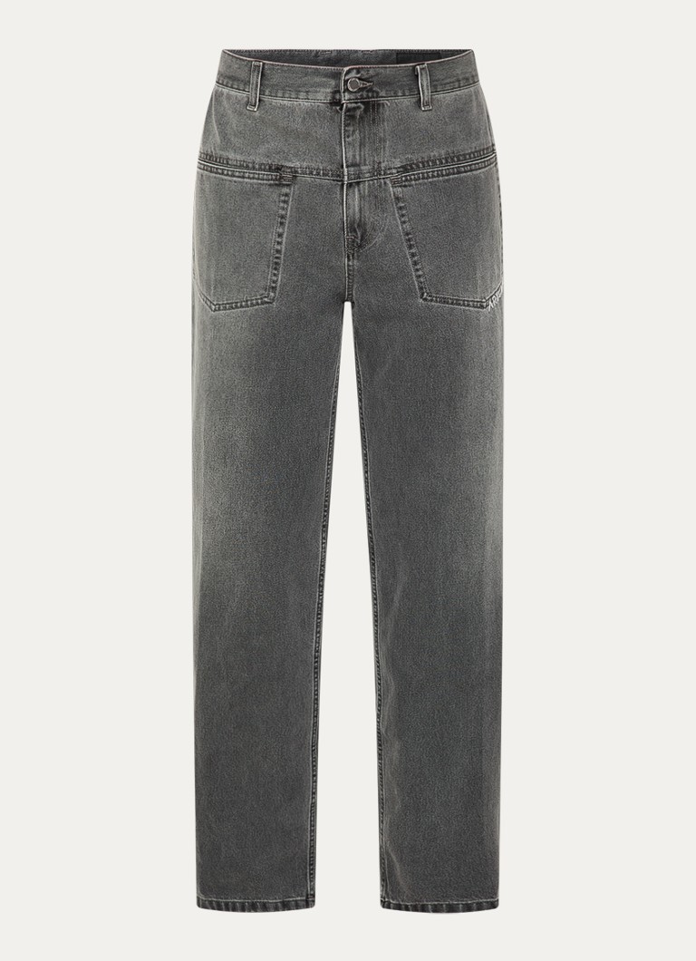 Axel Arigato Heren Invert loose fit jeans met gekleurde wassing in de kleur Grijs, maat: 29
