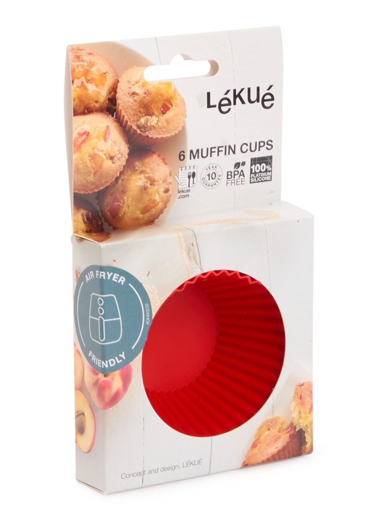 Lékué Bakvorm voor muffins 7 cm set van 6 Rood - Deal