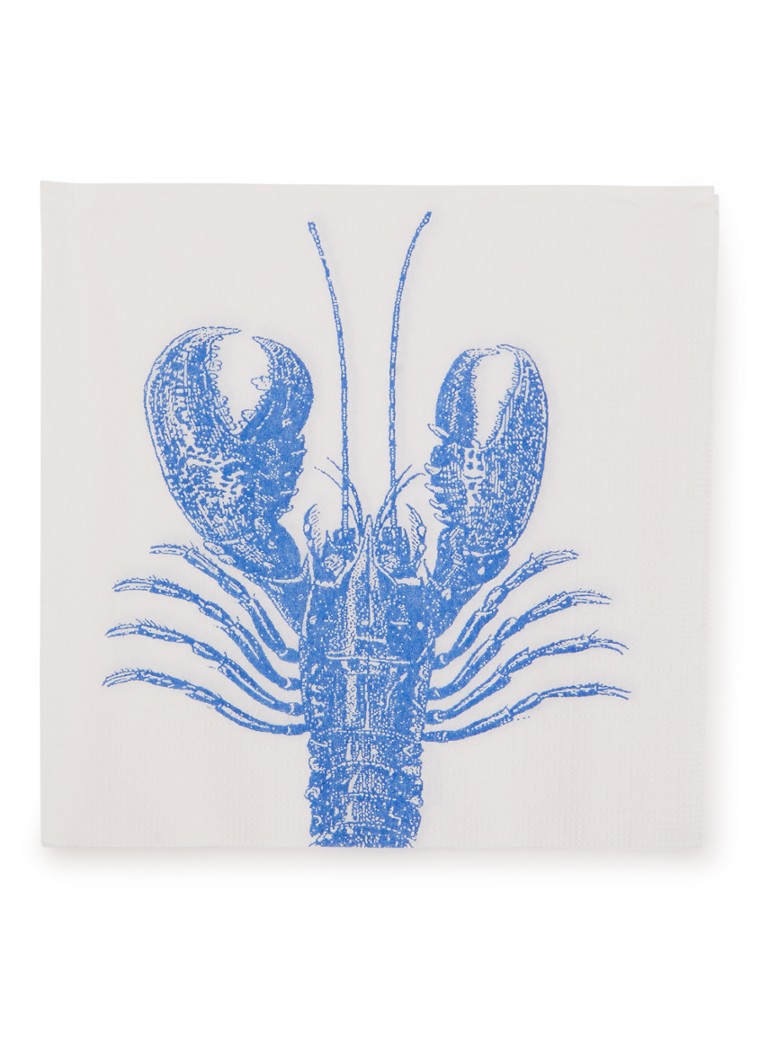 Ppd Lobster Marine servetten 33 x 33 cm Blauw - Deal