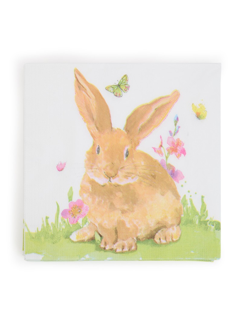 Ppd Mr Rabbit servet 33 x 33 cm Wit - Deal