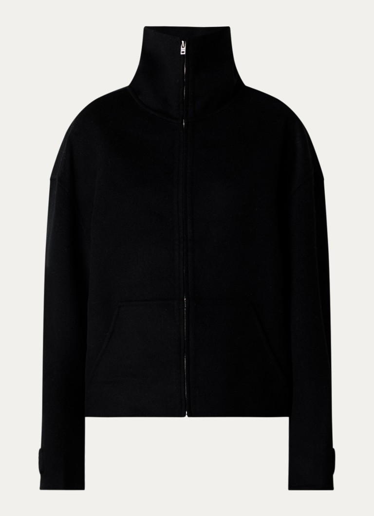 Acne Studios Dames Jack in kasjmierblend in de kleur Zwart, maat: 38