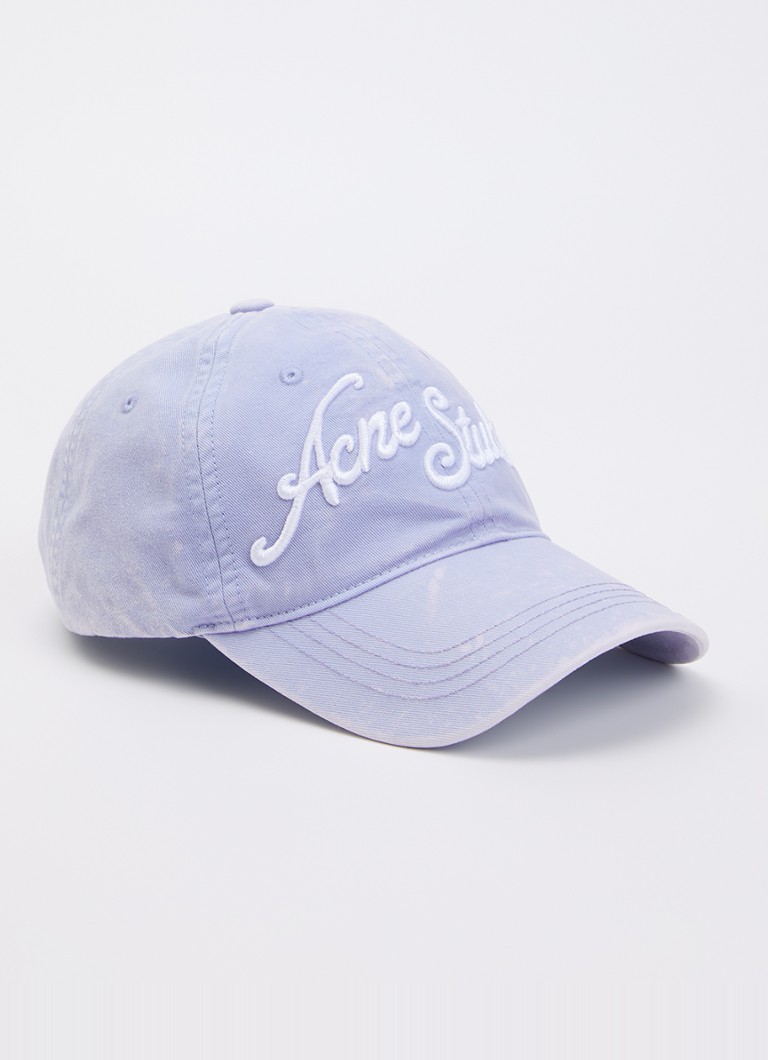 Acne Studios Dames Pet met logoborduring in de kleur Jeans, maat: One size