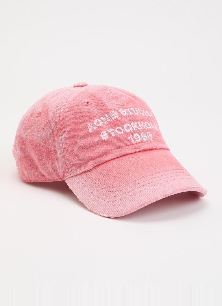 Acne Studios Dames Pet met logo in de kleur Lichtrood, maat: One size