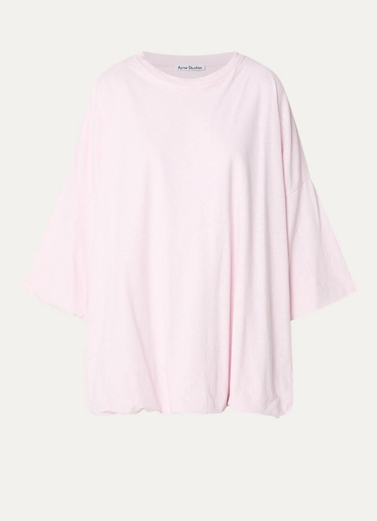 Acne Studios Dames T-shirt met backprint in de kleur Roze, maat: XS
