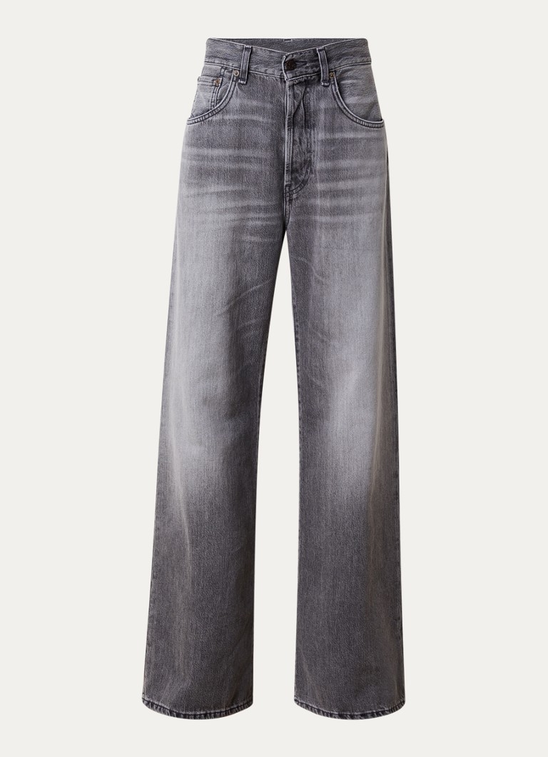 Acne Studios Dames High waist loose fit jeans met gekleurde wassing in de kleur Grijs, maat: W28/L32