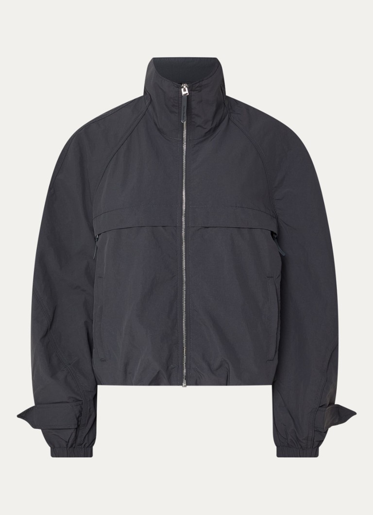 Acne Studios Dames Windjack met opstaande kraag in de kleur Donkergrijs, maat: 40