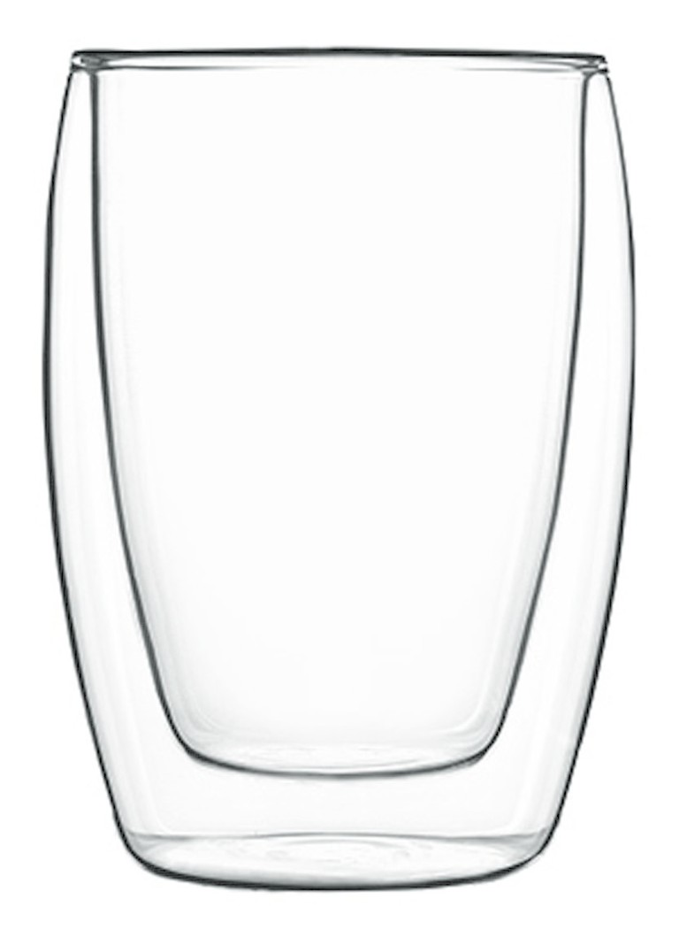 Luigi Bormioli Accademia dubbelwandig glas 27 cl set van 2 Transparant - Deal