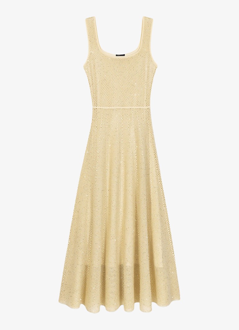 - Glitter Dames jurk - Geel -