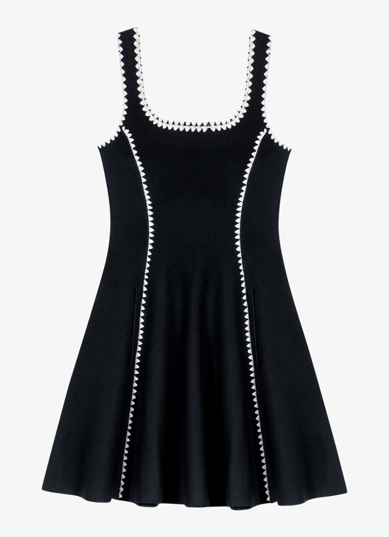 Maje Dames Mini jurk met steekzakken in de kleur Zwart