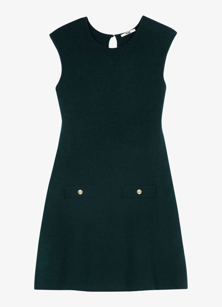 Maje Dames Mini jurk met afneembare trui in de kleur Zeegroen