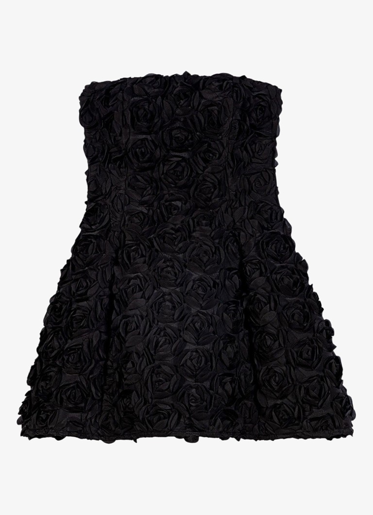 Maje Dames Strapless mini jurk met plooien in de kleur Jeans
