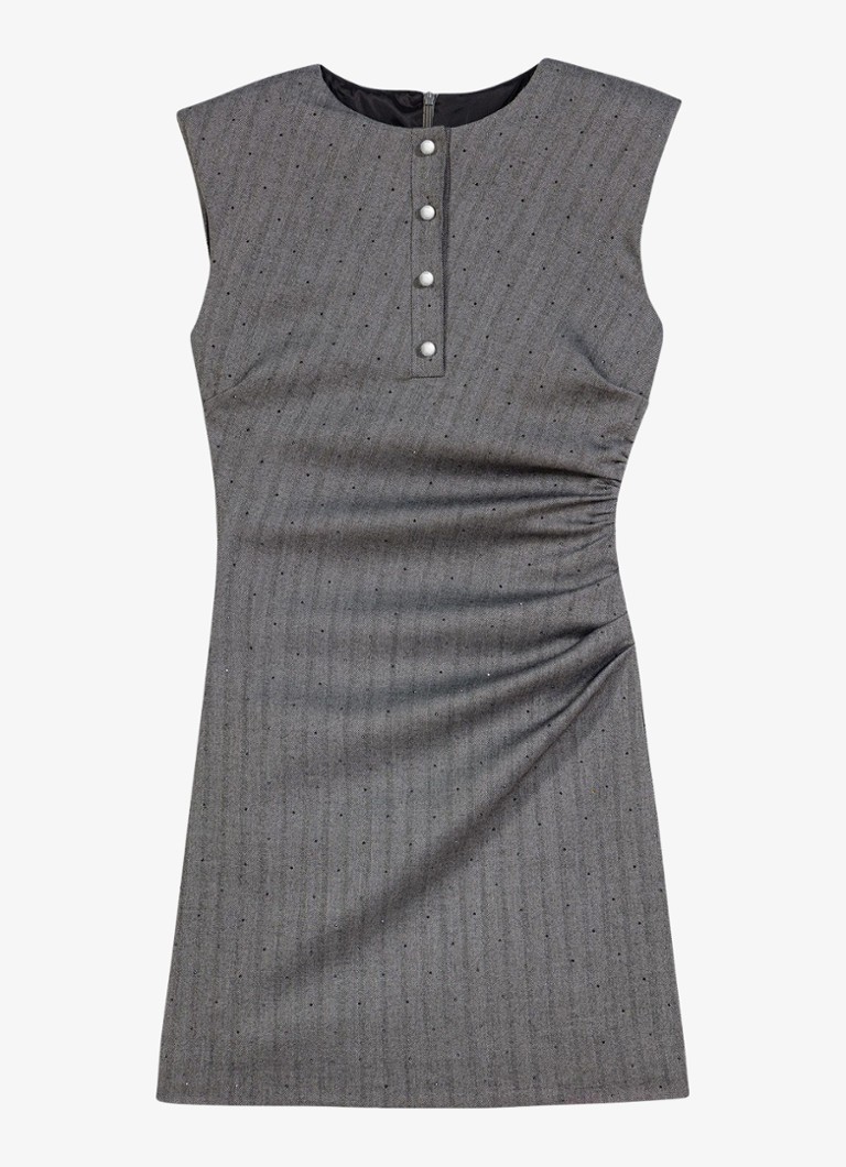 Maje Dames Mini jurk met strass in de kleur Grijs