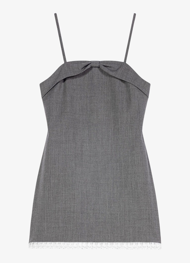 Maje Dames Mini jurk met borduring in de kleur Grijs