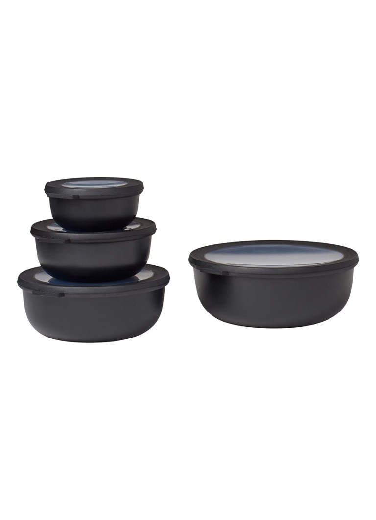 Mepal Multikom Cirqula vershouddoos set van 4 Zwart - Deal
