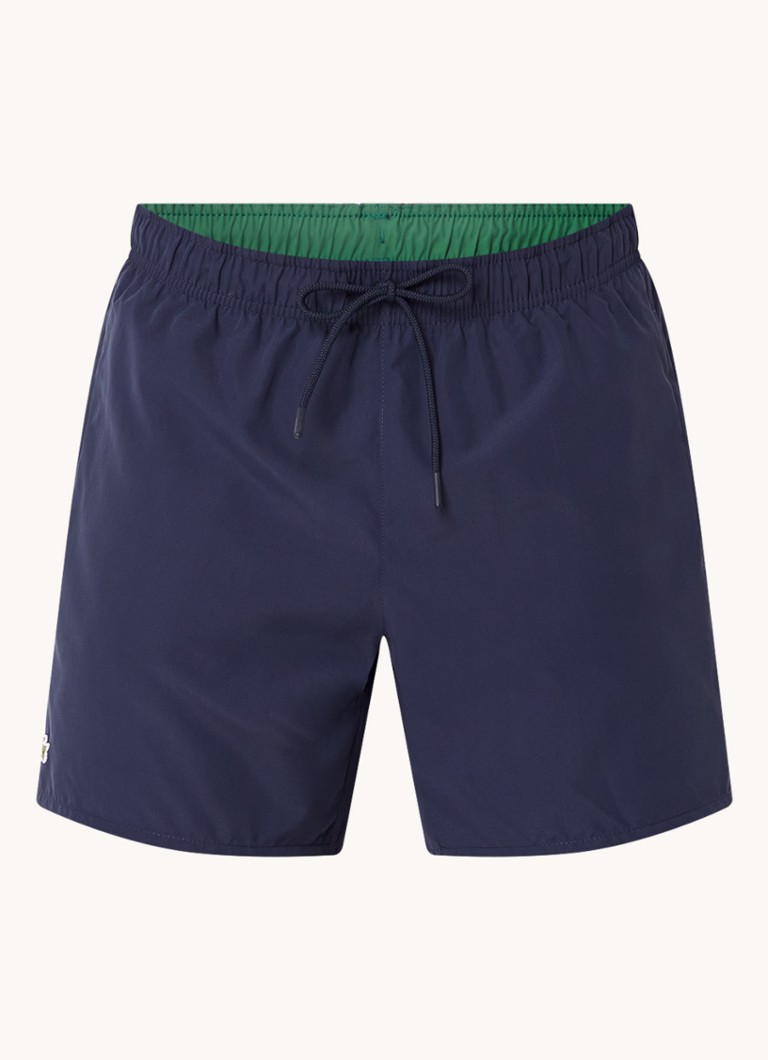 Lacoste Heren Uni zwemshorts met logo en steekzakken in de kleur Royalblauw, maat: XL