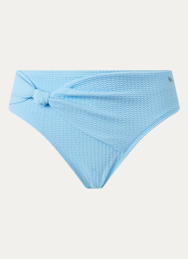 Beachlife Dames Hipster bikinislip met structuur in de kleur Blauw, maat: 40