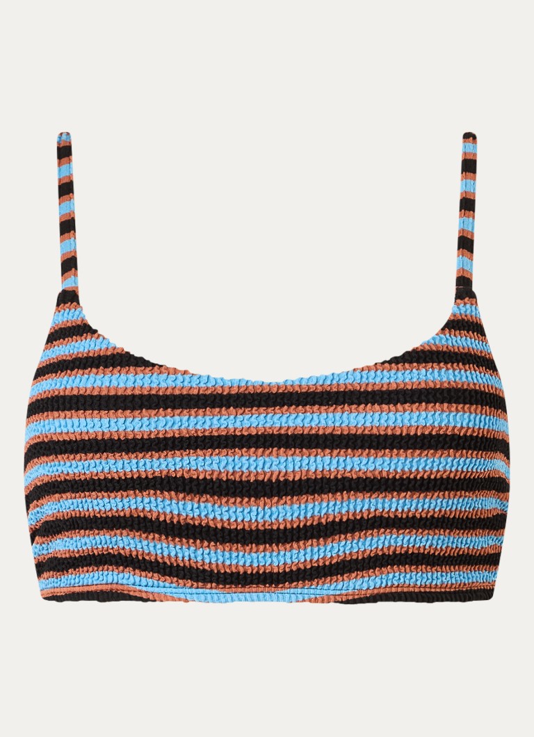 Beachlife Dames Bikinitop met streepprint in de kleur Zwart, maat: 38