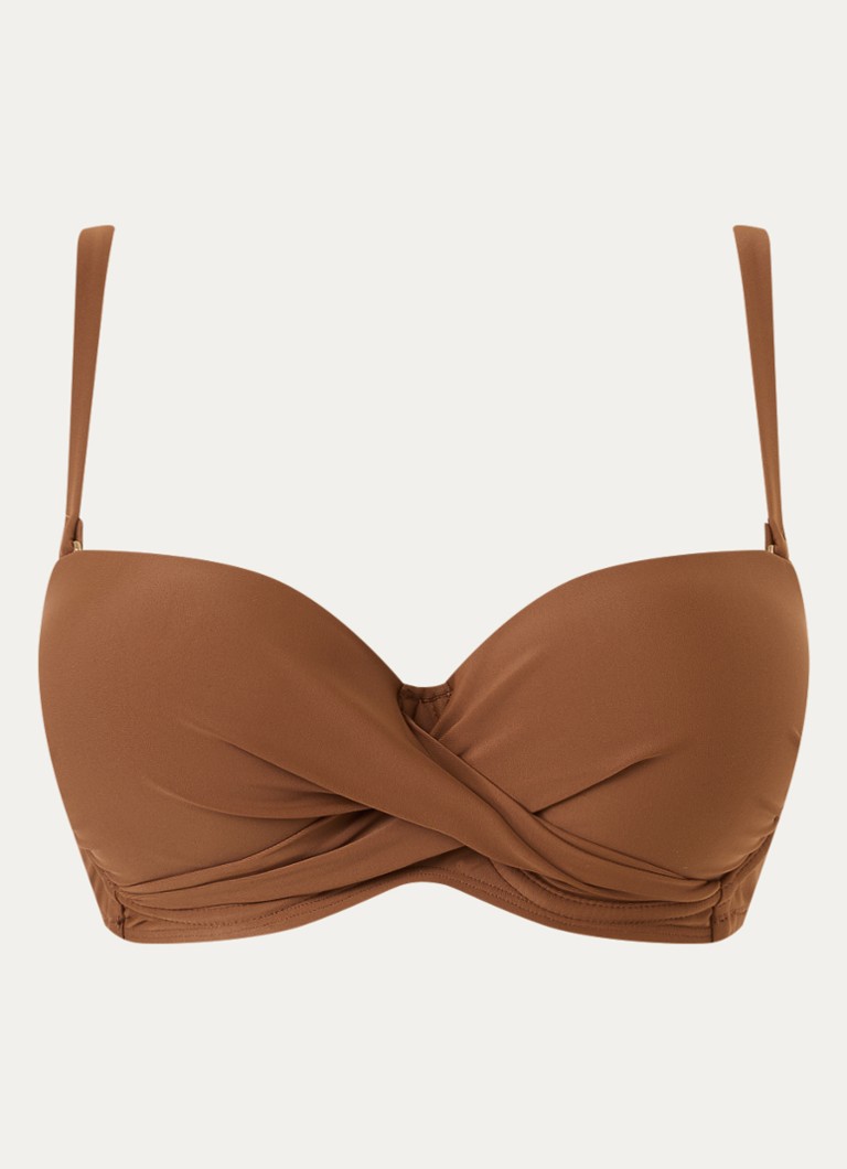 Beachlife Dames Twist voorgevormde bikinitop in de kleur Bruin, maat: 38D