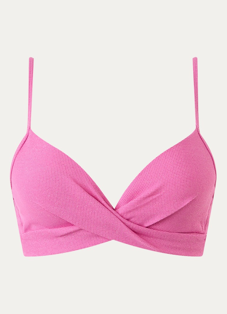Beachlife Dames Voorgevormde bikinitop met lurex in de kleur Roze, maat: 40D