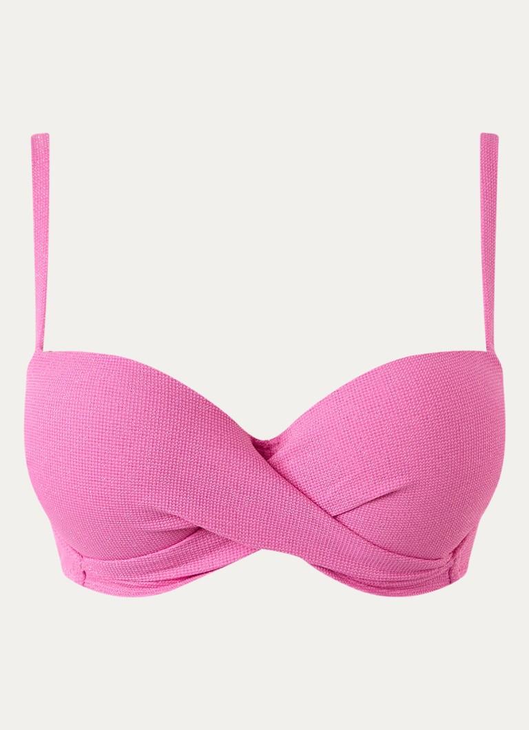 Beachlife Dames Voorgevormde bikinitop met lurex in de kleur Roze, maat: 42C