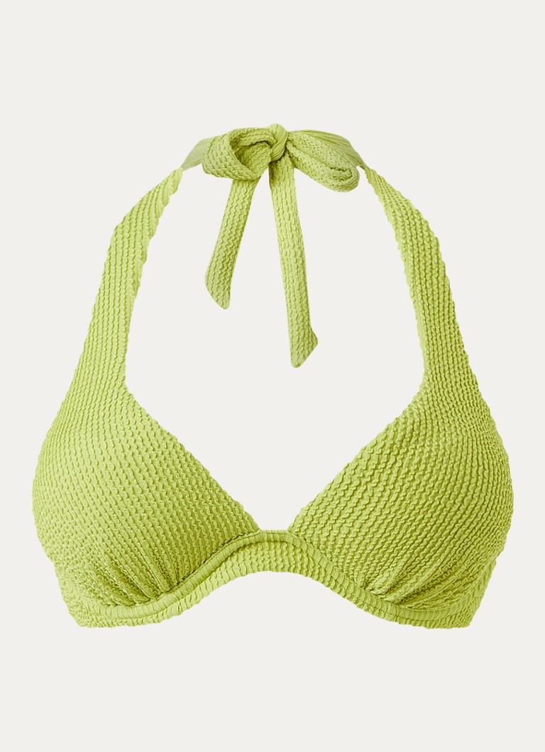 Beachlife Dames Pistache halter bikinitop met uitneembare vulling in de kleur Groen, maat: 40D