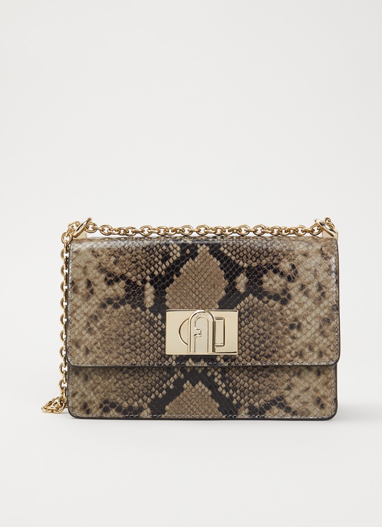 FURLA Dames 1927 Mini crossbodytas van geitenleer met slangenprint