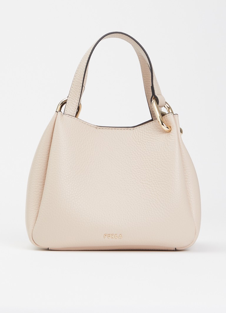 FURLA Dames Nuvola Mini handtas van leer in de kleur Beige, maat: 1SZ