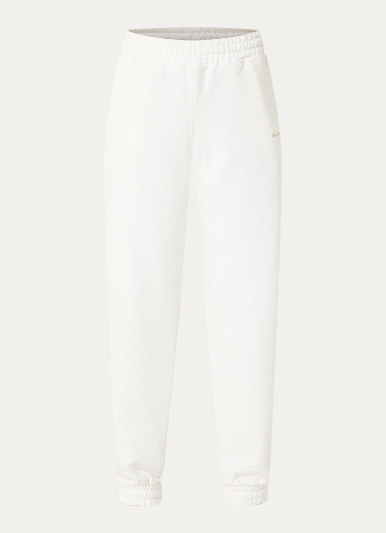 NIKKIE Dames Avaleigh tappered fit joggingbroek met logo in de kleur Creme