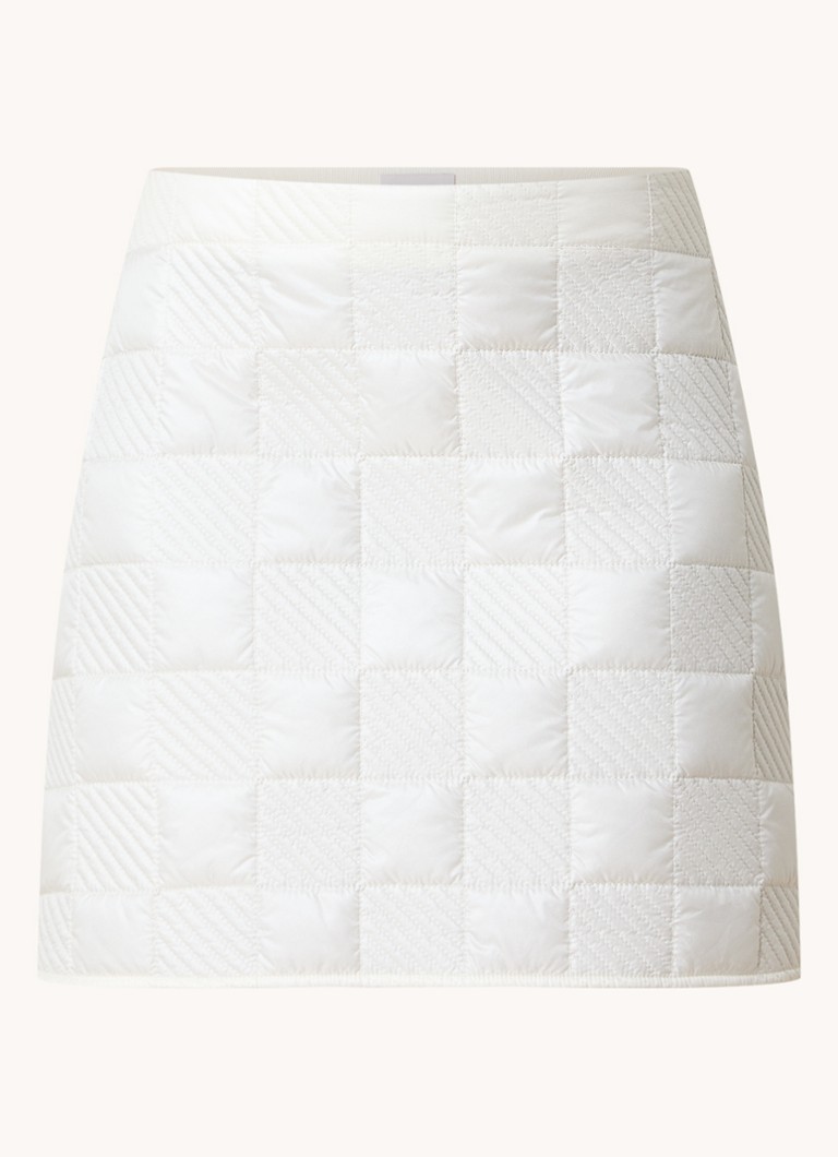 Moncler Dames Gonna minirok met quilt patroon in de kleur Beige, maat: 36
