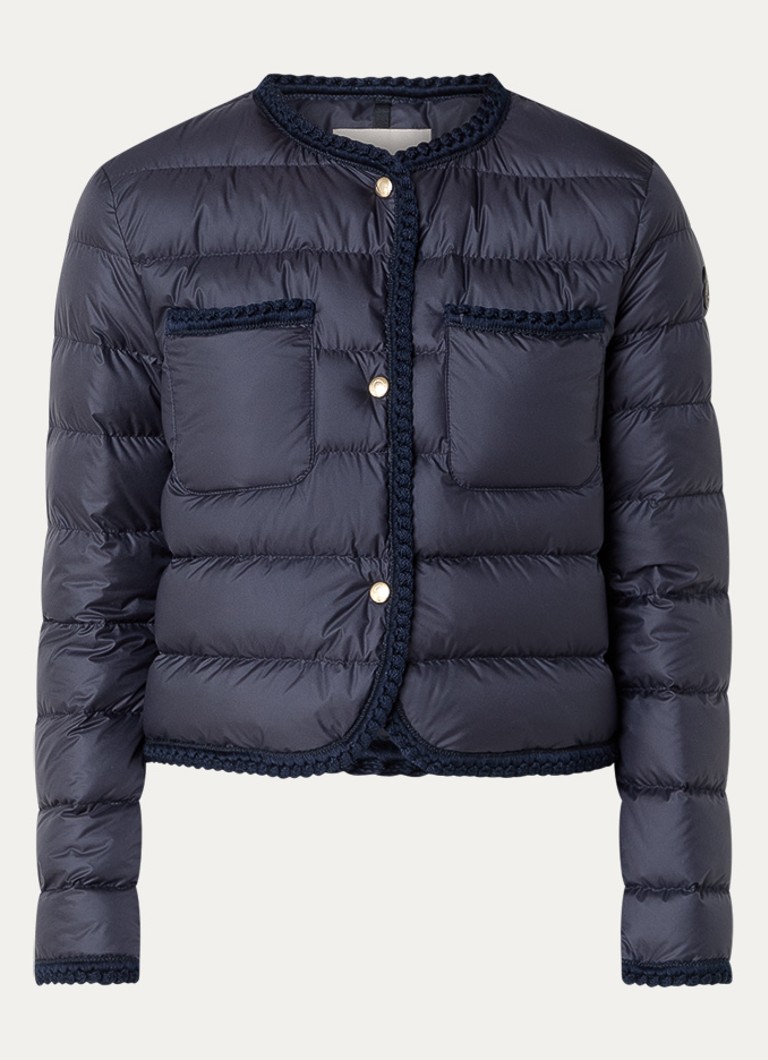 Moncler Dames Gencay gewatteerd jack met donsvulling en borstzakken in de kleur Donkerblauw, maat: M