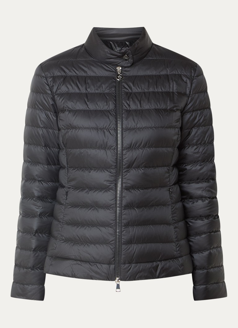 Moncler Dames Igelle gewatteerd jack met donsvulling en logoborduring in de kleur Zwart, maat: S